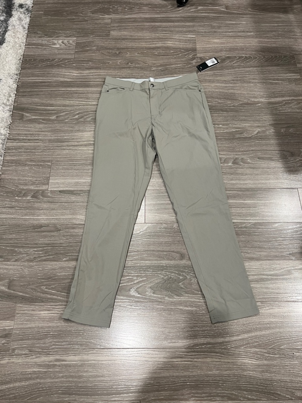 Adidas Men's Slim 5 Pocket Golf Pants in Light Tan